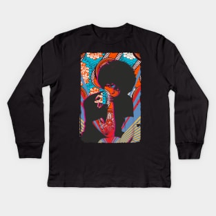 Angela Davis Kids Long Sleeve T-Shirt